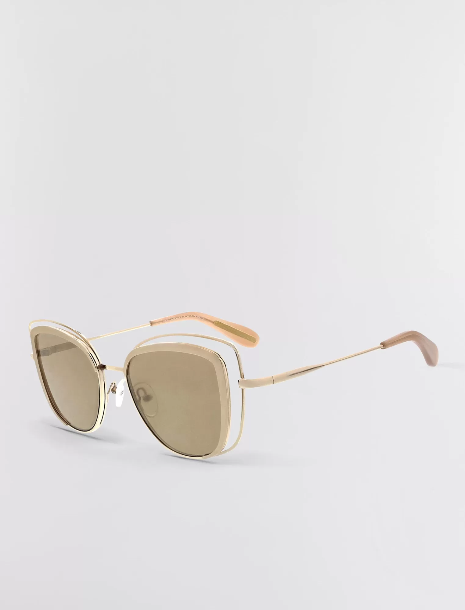 New BCBGMAXAZRIA Gafas De Sol Tipo Ojo De Gato Ventiladas Oro Claro Brillante/Oro Claro Satinado