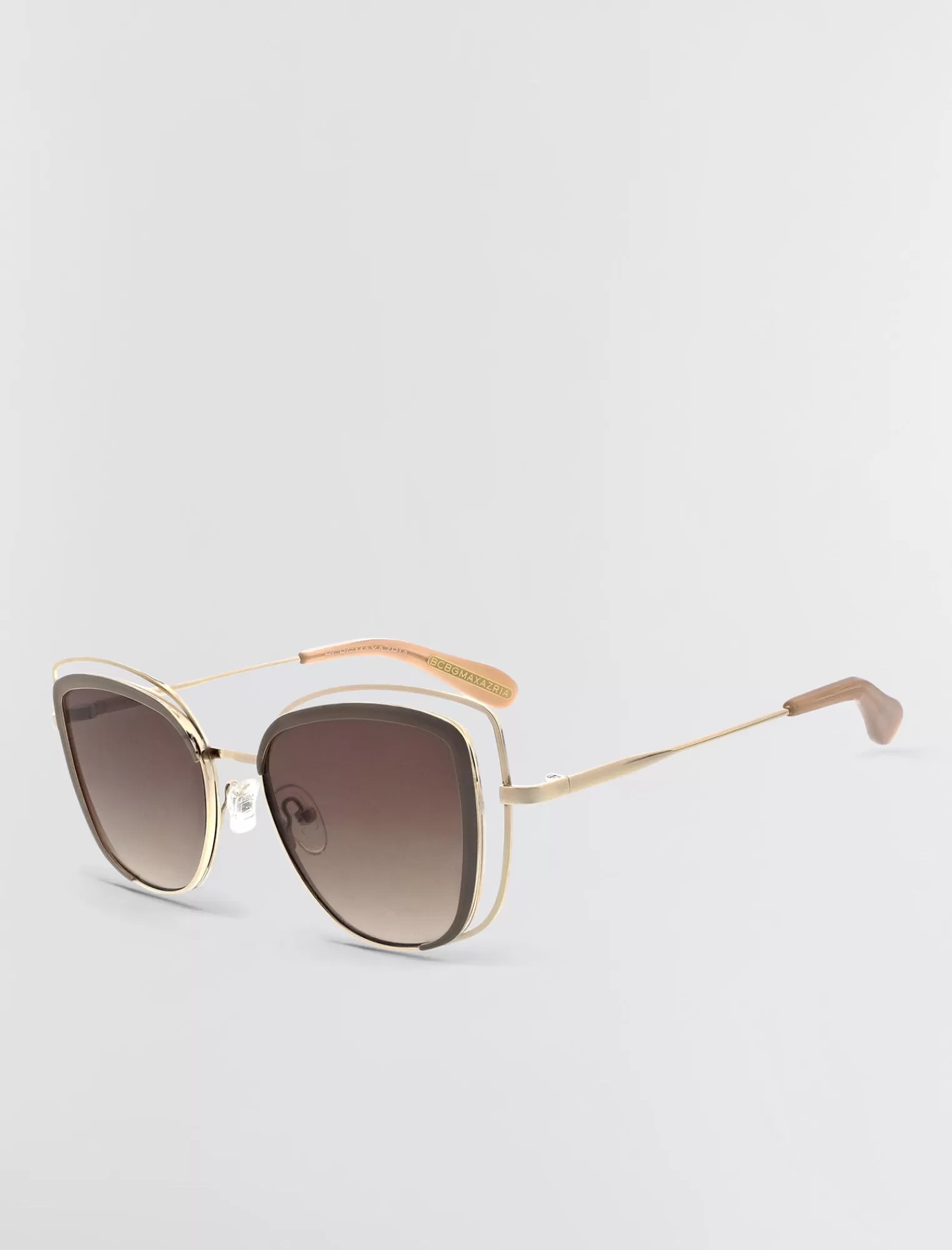 Sale BCBGMAXAZRIA Gafas De Sol Tipo Ojo De Gato Ventiladas Oro Claro/Topo
