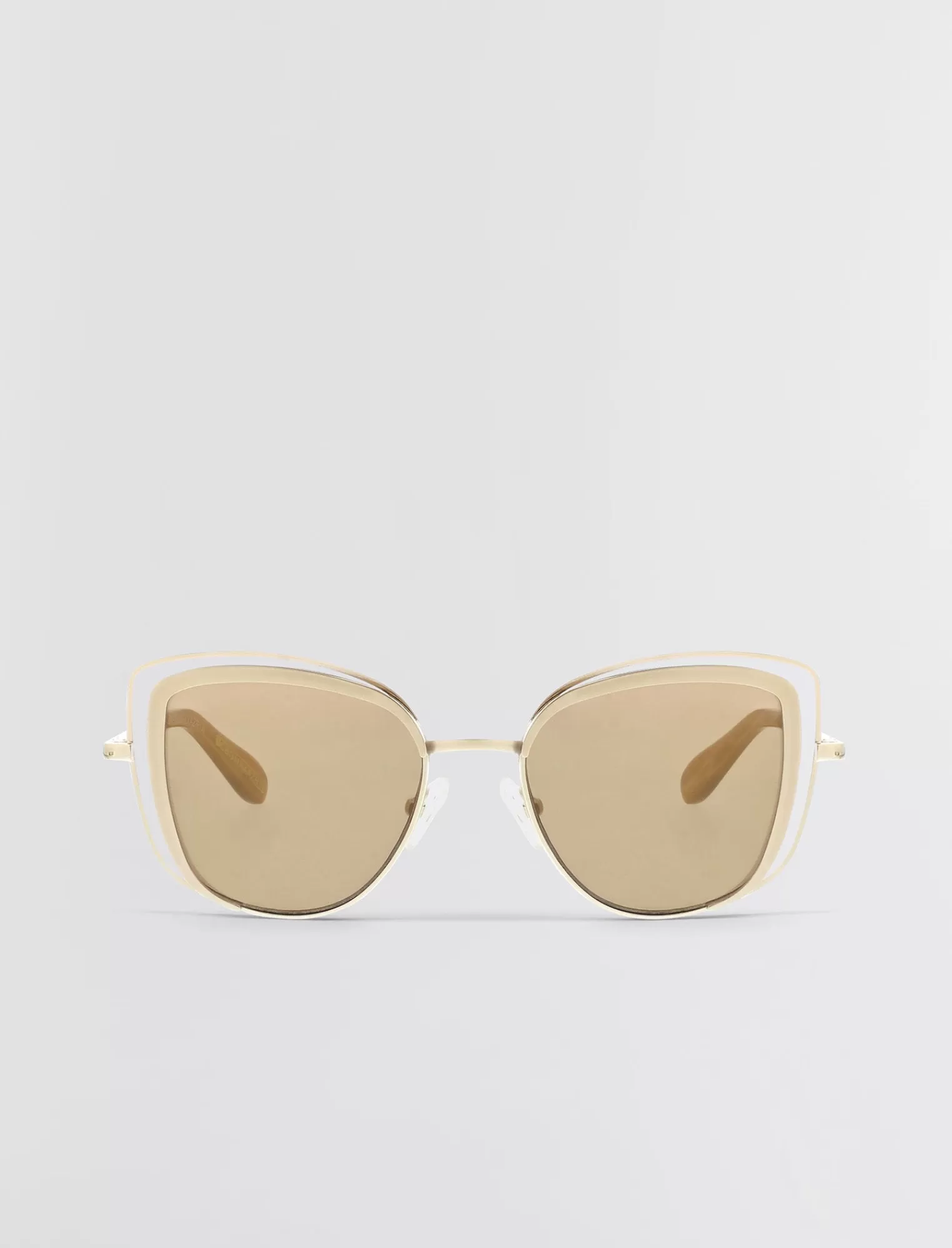 New BCBGMAXAZRIA Gafas De Sol Tipo Ojo De Gato Ventiladas Oro Claro Brillante/Oro Claro Satinado