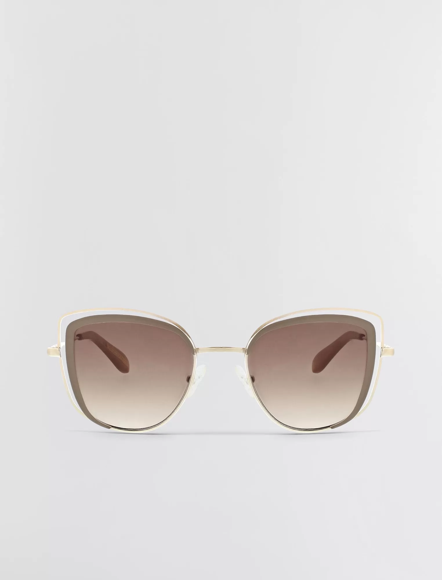 Sale BCBGMAXAZRIA Gafas De Sol Tipo Ojo De Gato Ventiladas Oro Claro/Topo