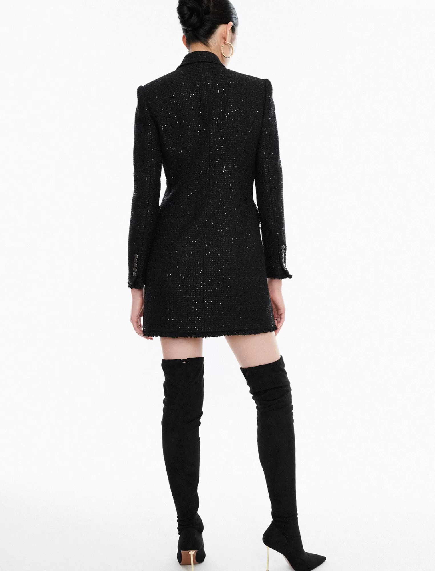 Store BCBGMAXAZRIA Vestido Tipo Blazer Eddie De Tweed Negro